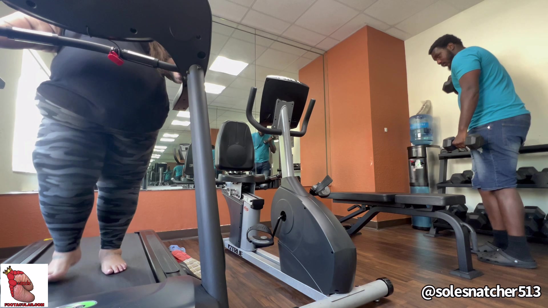 My Big Wide Stinky Fat Gym Feet Got His Attention